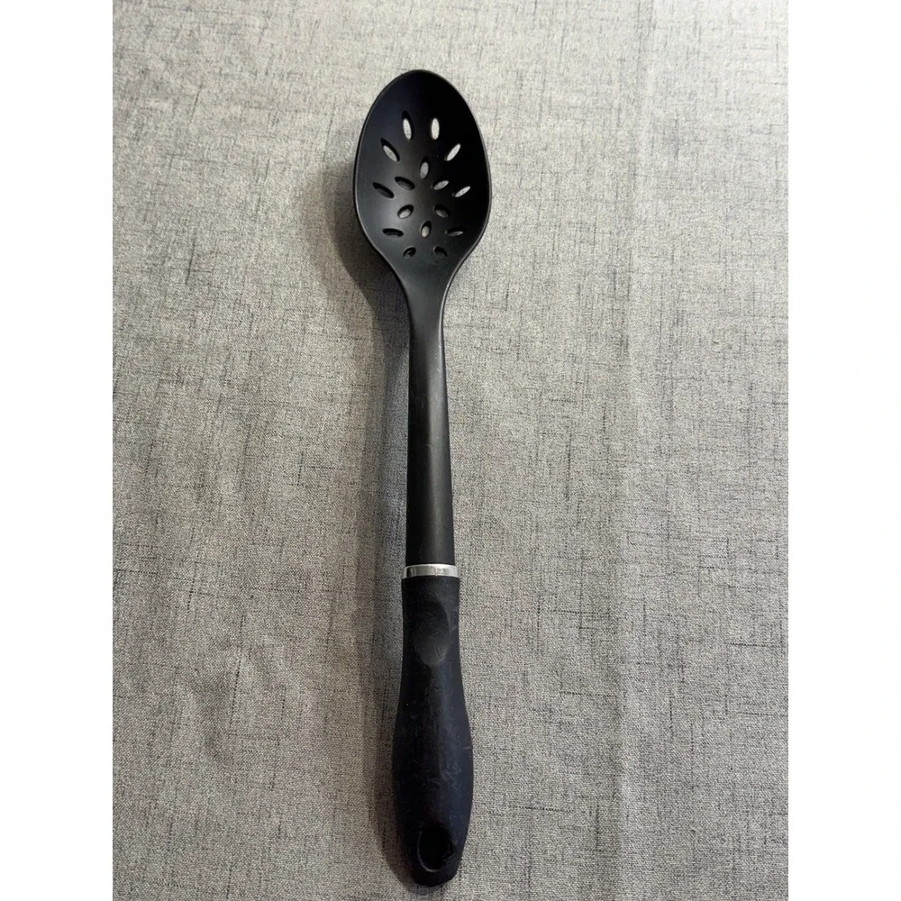 McCormick Black Kitchen Utensil 2 Piece Set Solid Spoons